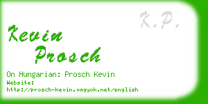 kevin prosch business card